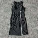 msk rhinestone side slit dress Black Size 6 Photo 2