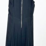 Sandro Black Lace Pleated Midi Dress Photo 1