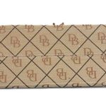 Dooney & Bourke Vintage Brown Logo Print Canvas Tassel Tote Satchel Bag Photo 3