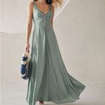 Elegant Sage Green Maxi Dress Size M Photo 4