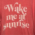 Wildfox Sz L Wake Me At Sunrise Coral Sweatshirt Photo 3