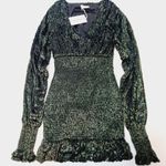 Lovers + Friends  Edith Mini Dress in Moss Green XS Photo 2