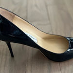 Jimmy Choo NWOB  dark teal blue pat and leather heels Photo 0