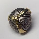 Oscar de la Renta Vintage Two Tone Signed Clip On Earrings Photo 2