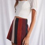 Suede Stripped Skirt Black Size M Photo 0