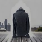 Vintage 90s Black Pastel Floral Cardigan XL Cottage Granny Whimsygoth Photo 4