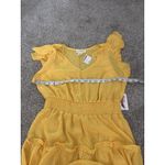 Jessica Simpson Yellow Wrap Dress, Size L New Midi Tiered Dress Photo 4