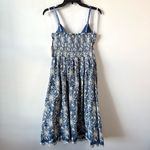 Kensie  Knot Front Embroidered Chambray Denim Midi Dress Blue 6 Photo 6