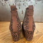 Toms Kelsey Animal Print Brown Wedge Booties Size 10 Photo 3