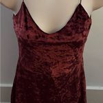 Garage velvet burgundy maroon dark red Y2K spaghetti straps mini dress, size XS Photo 5
