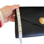 Vintage 90s Mervyns Formal Black Clutch Gold Pearl Crossbody Clutch Evening bag Photo 3