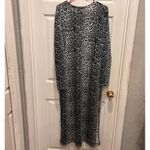 UMGEE USA Womens Animal Print Duster Cardigan Long Sleeve XL Boho Festival Black Photo 5