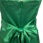 Love Reign Strapless Pleated Tie-Back Mini Cocktail Dress 9 Green Charmeuse Photo 4