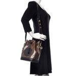 Fendi - Authentic  Brown Glazed Fabric Bucket Bag Photo 1