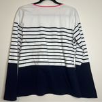 Talbots  Navy‎ Stripe Long Sleeve Tee Shirt L nautical Photo 3