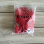 RIHOAS The Red Boat Neck High Waisted Mini Dress Small Red NWT IN PACKAGE Photo 6