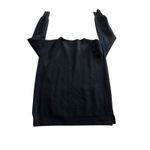 J.Crew  Black Merino Wool Pullover Sweater Leather Pockets Women's Size S Photo 1