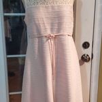 Motherhood NWOT PINK SLEEVELESS SHIFT DRESS W/LACE TOP/FULLY LINED/SIZE LARGE Photo 0