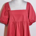  Red Puffy Sleeve Mini Dress Size Large Draper James Preppy Dress Photo 2
