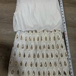 Boohoo White and Gold Sequin Dress Photo 4