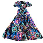 Baltic Born  Bastina Open Back Maxi Dress Floral Print Flowy Bold Size Small NWT Photo 2