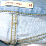 Levi's Low Pro Straight Jeans Light Wash Cotton Sz 26 L31” Photo 3