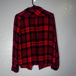 Timing Women’s Red & Black Plaid Button-Up Shirt Size Small – Long Sleeve Flanne Photo 2