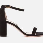 Stuart Weitzman Nearly Nude Suede Leather Sandals, Size 10 New w/o Box $750 Photo 6