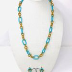MIRIAM HASKELL vintage turquoise/gold set Photo 3