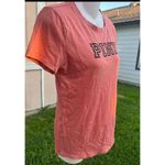 PINK - Victoria's Secret Victoria's Secret Pink Women's M Orange Short Sleeve Crew Neck Tee Photo 2
