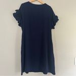Elegant Navy Ruffle Sleeve Dress Casual Formal Lightweight Mini Summer XXL Blue Photo 4
