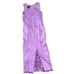 All Silk Vintage Dress by Spencer Jeremy 8 Purple Abstract Print Maxi Cocktail Photo 9