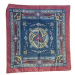 Vintage 90s Wamcraft scarf bandana muted red & blue Photo 0