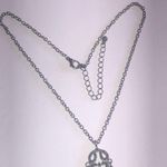 Elegant Gunmetal Dark Metal Boho Teardrop Pendant Necklace Black Photo 2