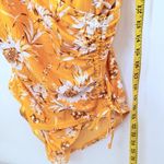 Niptuck Swim Women’s Size 12 Floral Plunge Ruched Padded Swimsuit Tummy Shaper Yellow Photo 6