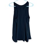Banana Republic  Sheer Black Crewneck Racer Back Sleeveless Washable Silk Tank Photo 4