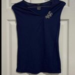 Ann Taylor LOFT Thin Blue T Shirt Top Sz S Small Rhinestone Embellished Photo 0