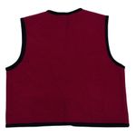 Herman Geist Vintage  100% Boiled Wool Vest Womens Size Large Red Frog Closure Photo 3