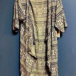 LuLaRoe NWT WO SIZE SMALL OPEN FRONT WATERFALL DUSTER BLACK CREAM GEO DESIGN Photo 0