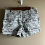 The Limited  Blue and White Shorts with Bohemian Embroidery Photo 4
