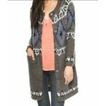 Free People  Frosted Fair Isle Mohair Long Cardigan Shacket Sweater Size M Photo 10