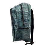 Tcc School Backpack 17" Zipper Storage Mesh Side Pockets Blue Stripe Camp Travel Green Photo 3