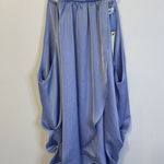 DO+BE Do + Be Women's Blouse M Blue Satin Tie back Sleeveless NWT Photo 0