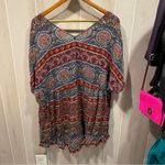 Abercrombie & Fitch Cute  boho oversized tie waist tunic top beach pool coastal Photo 8