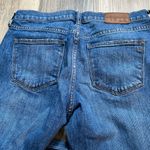 Madewell  The Slim Boyjean Straight Leg Mid Rise Dark Wash Denim Blue Jeans Sz 26 Photo 7