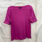 Ralph Lauren Lauren women's pink cuffed sleeve 100% cotton boat neck shirt large Photo 0