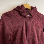 Eddie Bauer Radiator Fleece Sweater Jacket Hoodie Red Black Buffalo Plaid M cozy Photo 1