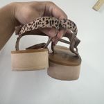 Madewell Shoes Womens Size 5.5 MAGGIE Spotted Print Calf Hair Sandals Platform Photo 6