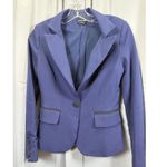Bebe Blazer Womens 00 Purple One Button Tailored Notch Lapel Lined Jacket Career Photo 0