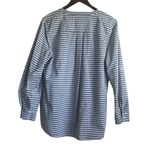 GH & Bass Co Women Tunic Top XL Gray White Striped Cotton Preppy Coastal Light Photo 2